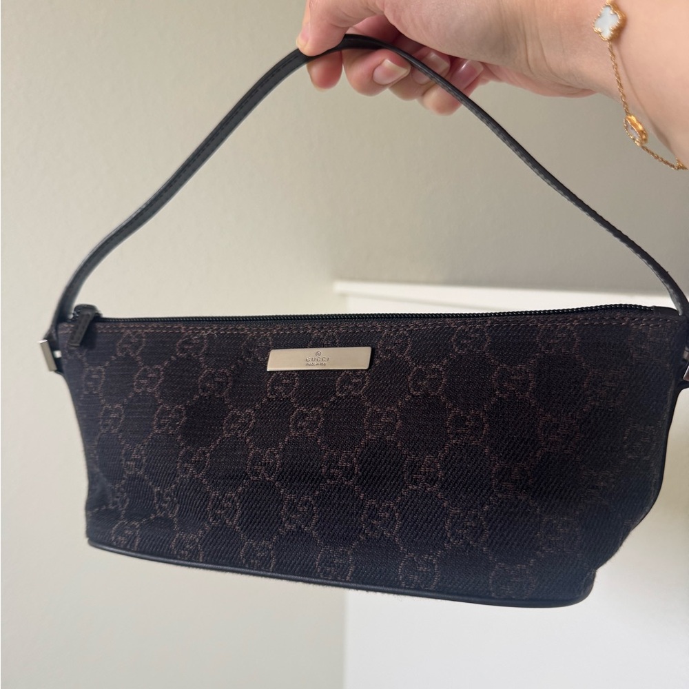 Authentic Gucci GG Canvas Brown 07198 Accessory Pouch/pochette - Picture 2 of 15